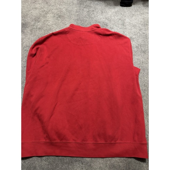Orvis Men's ‎ Sweater Medium Adult Red Pullover Quarter Zip Stretch Casual XXL - Picture 2 of 7